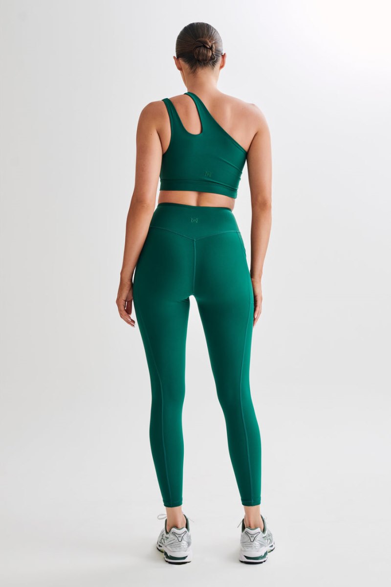 Meshiki Floyd One Shoulder Crop Verde | NJDR5238