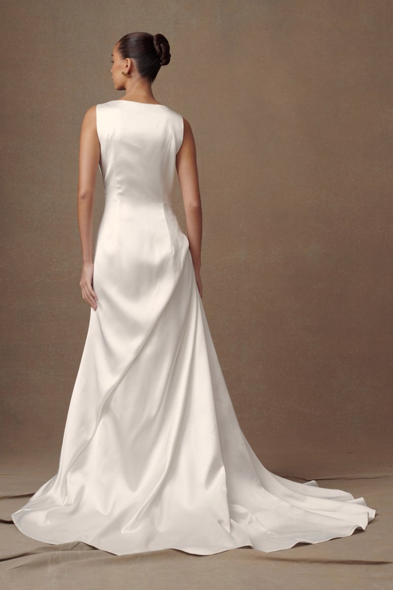 Meshiki Fontanne Satin Wedding Gown Blancas | COSZ7923