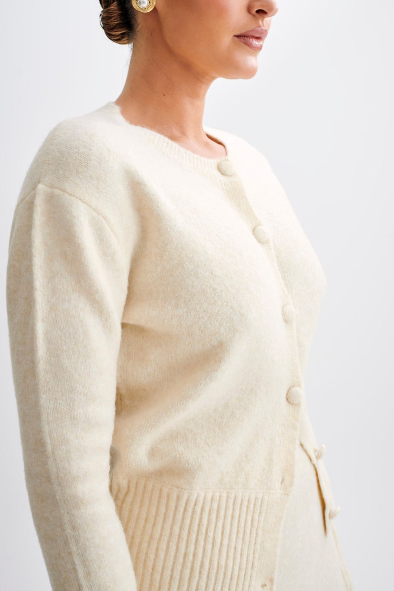 Meshiki Genevieve Oversized Knit Creme | WYTX4651