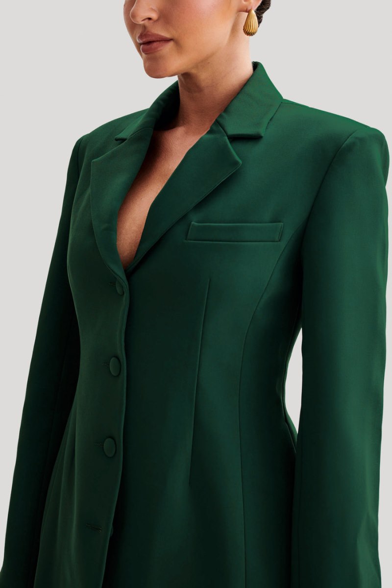 Meshiki Greer Hourglass Suiting Verde | IUOR3512