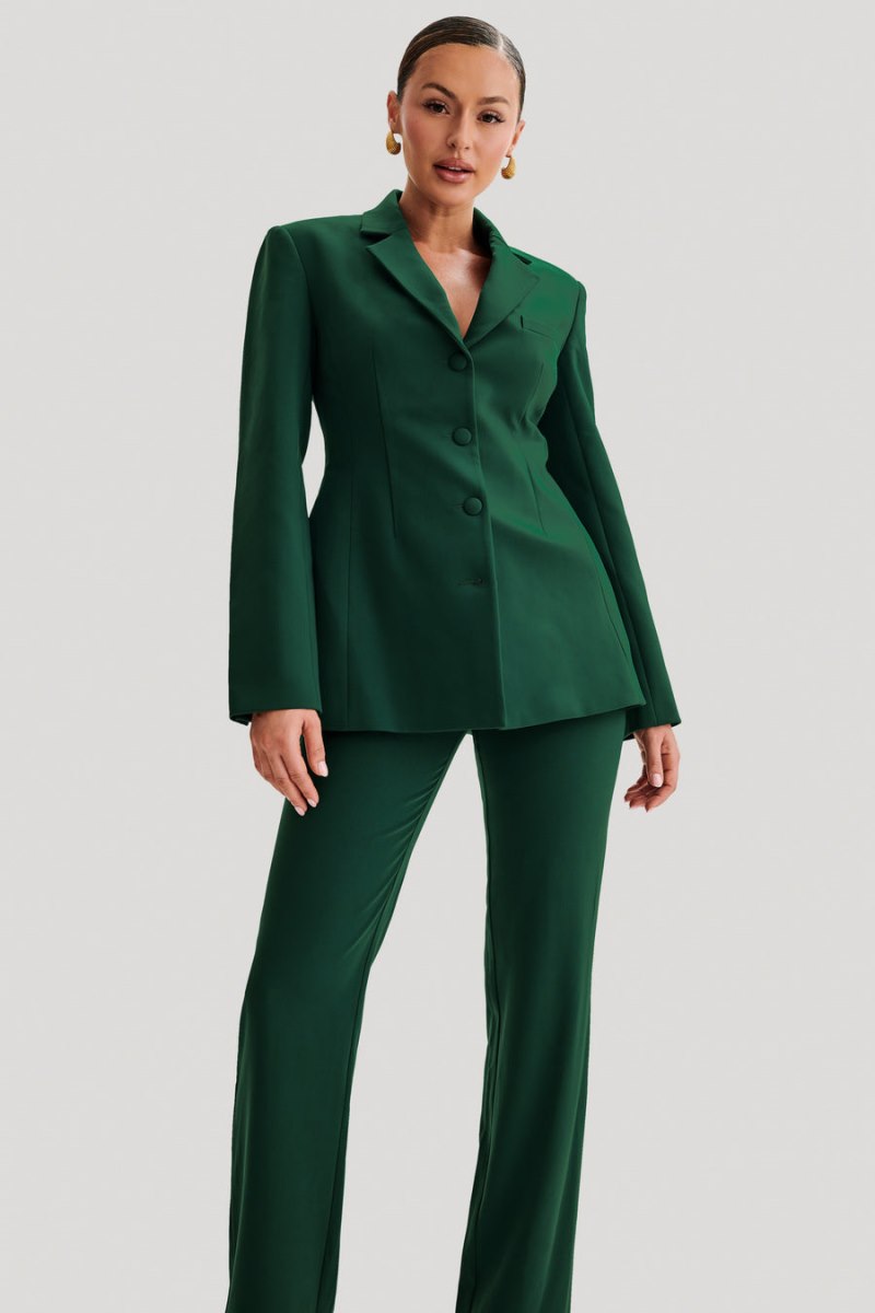 Meshiki Greer Hourglass Suiting Verde | IUOR3512