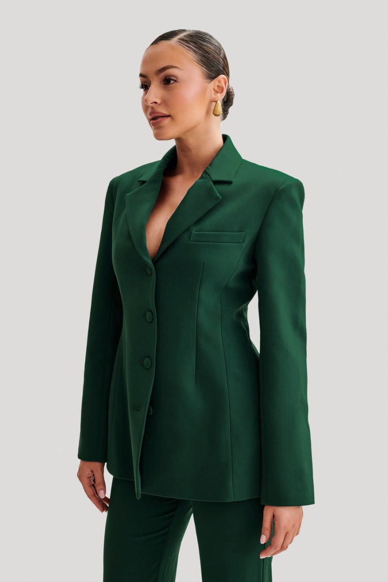 Meshiki Greer Hourglass Suiting Verde | IUOR3512