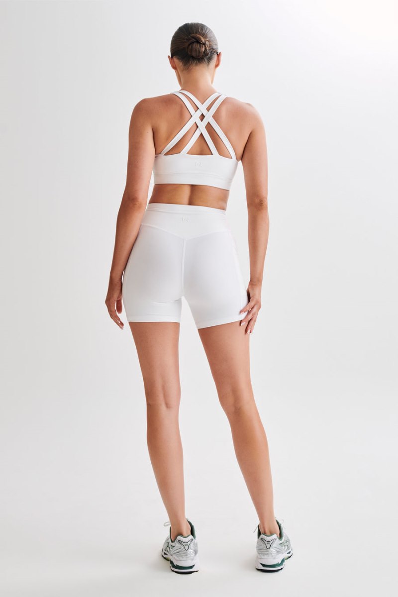 Meshiki Jackie Twist Crop Blancas | CUQZ8045