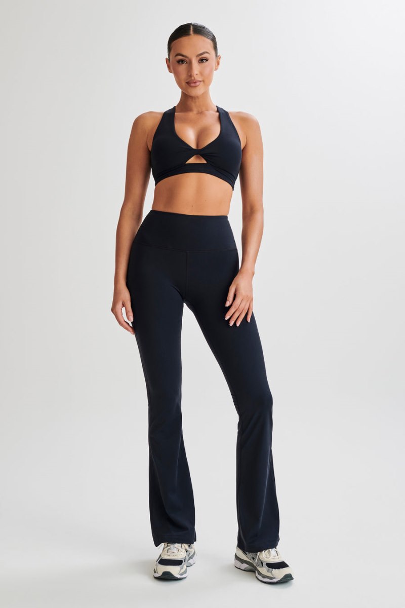 Meshiki Jackie Twist Crop Negras | KHKC5476