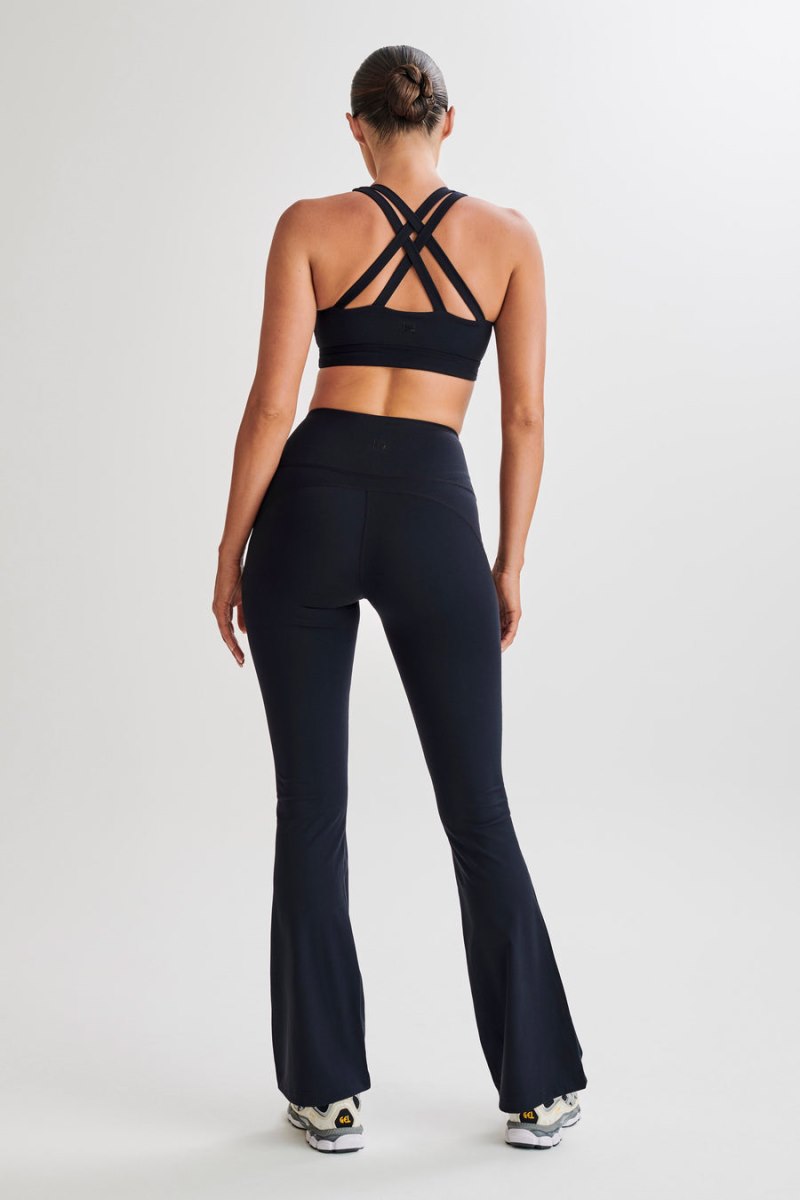 Meshiki Jackie Twist Crop Negras | KHKC5476