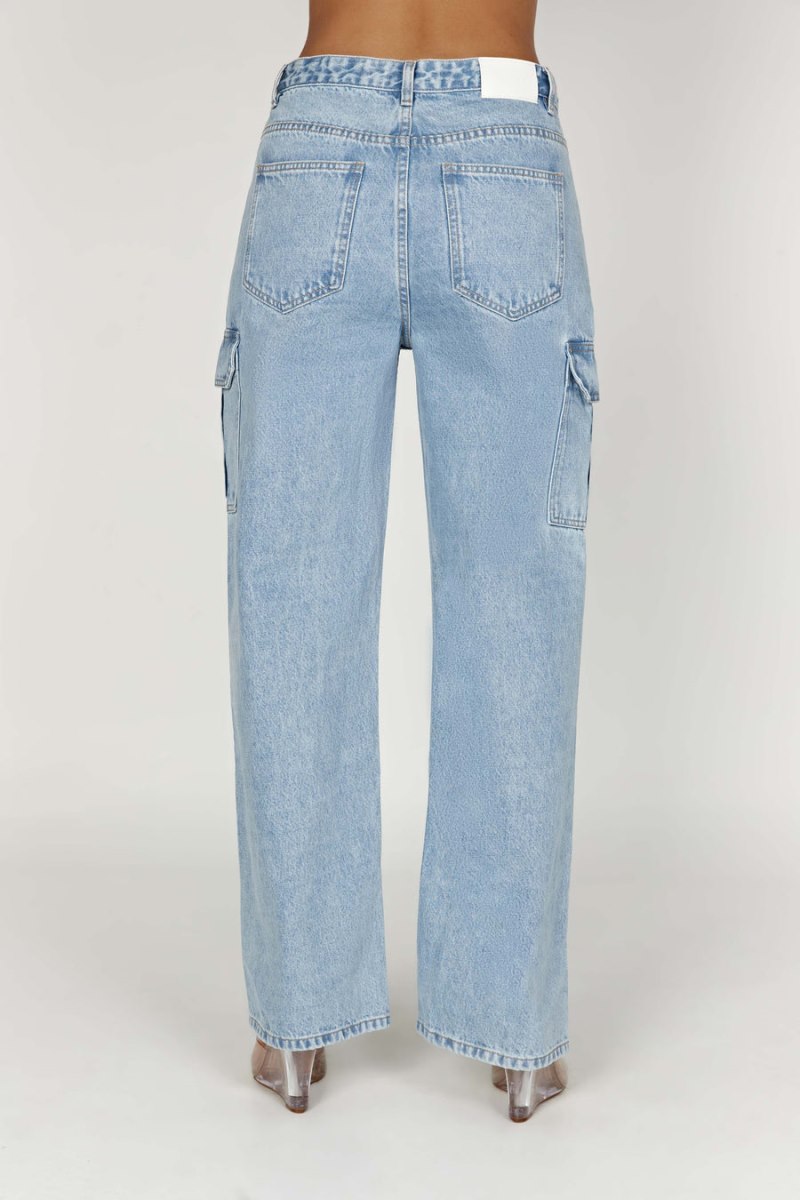 Meshiki Jagger Mid Rise Oversized Denim Azules | FFVD4052