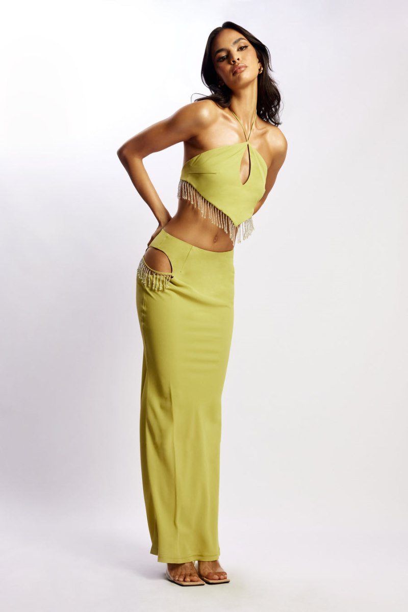 Meshiki Jayleen Maxi Fringe Amarillo | NYWD7921