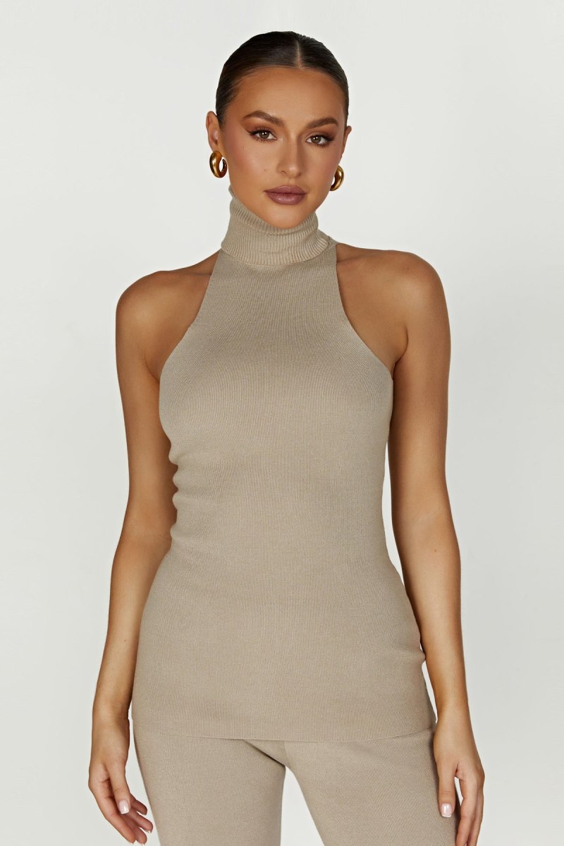 Meshiki Kelsea Sleeveless Turtleneck Arena Rosas | QXJW7950