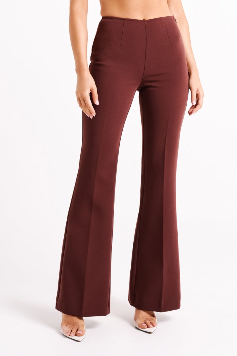 Meshiki Loretta Fit & Flare Tailored Chocolate | BRWN4525