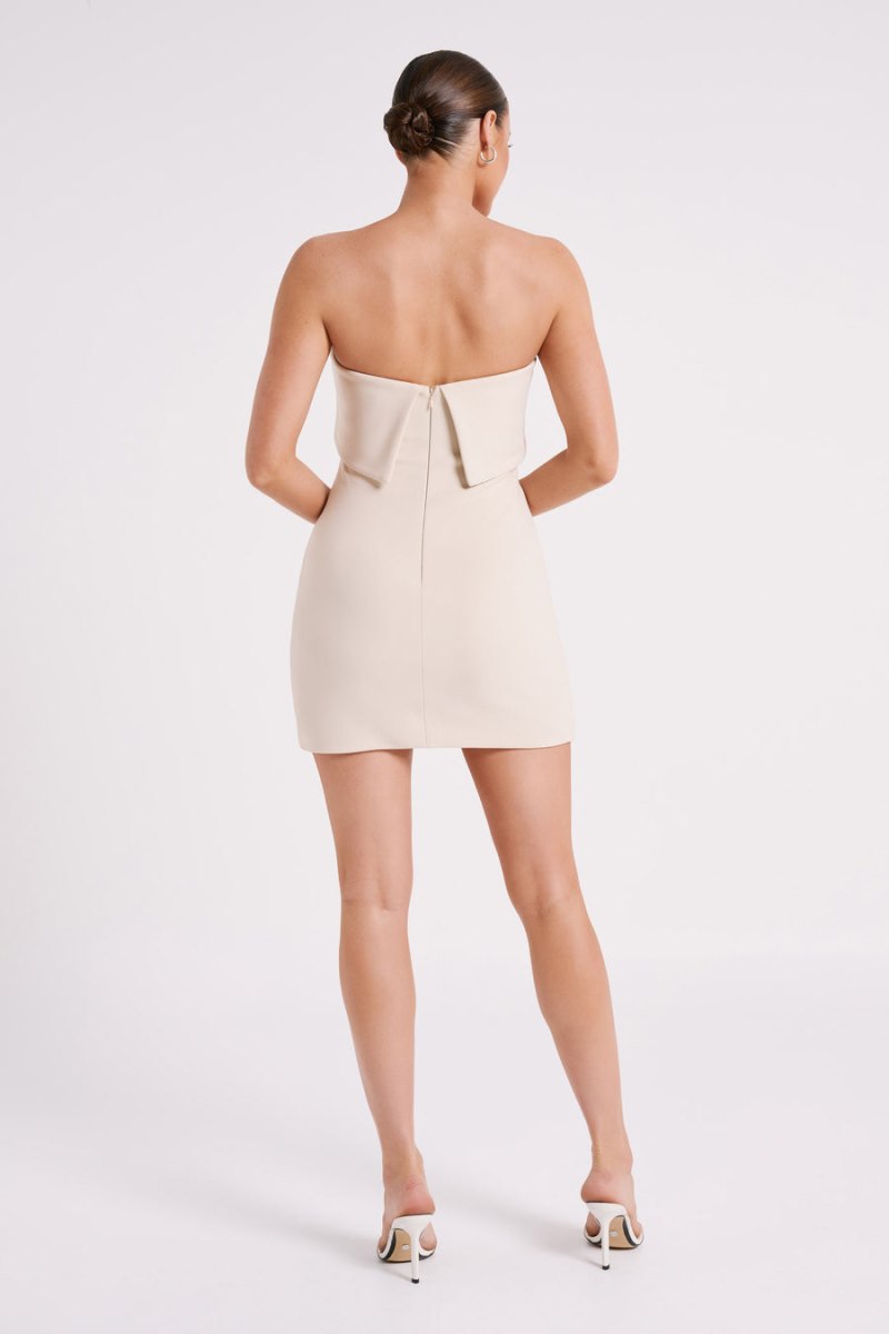 Meshiki Mariska Strapless Crepe Creme | KTMT9152