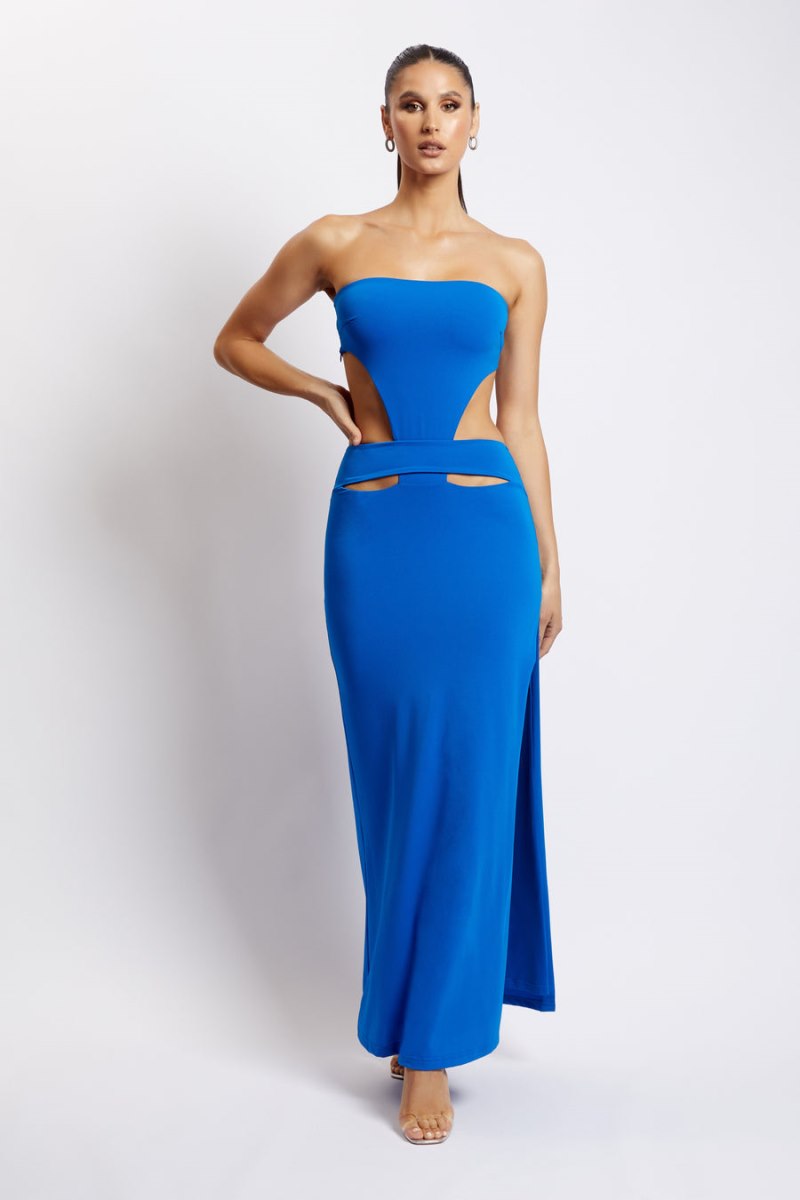 Meshiki Marissa Strapless Waist Tie Azules | TMIS3139