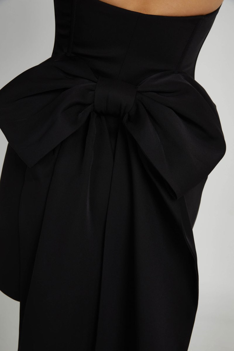 Meshiki Meredith Strapless Bow Negras | SJZN7346