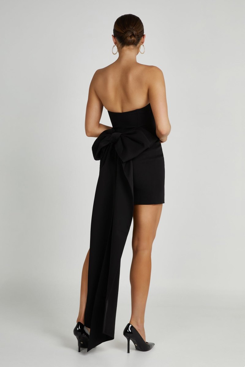 Meshiki Meredith Strapless Bow Negras | SJZN7346