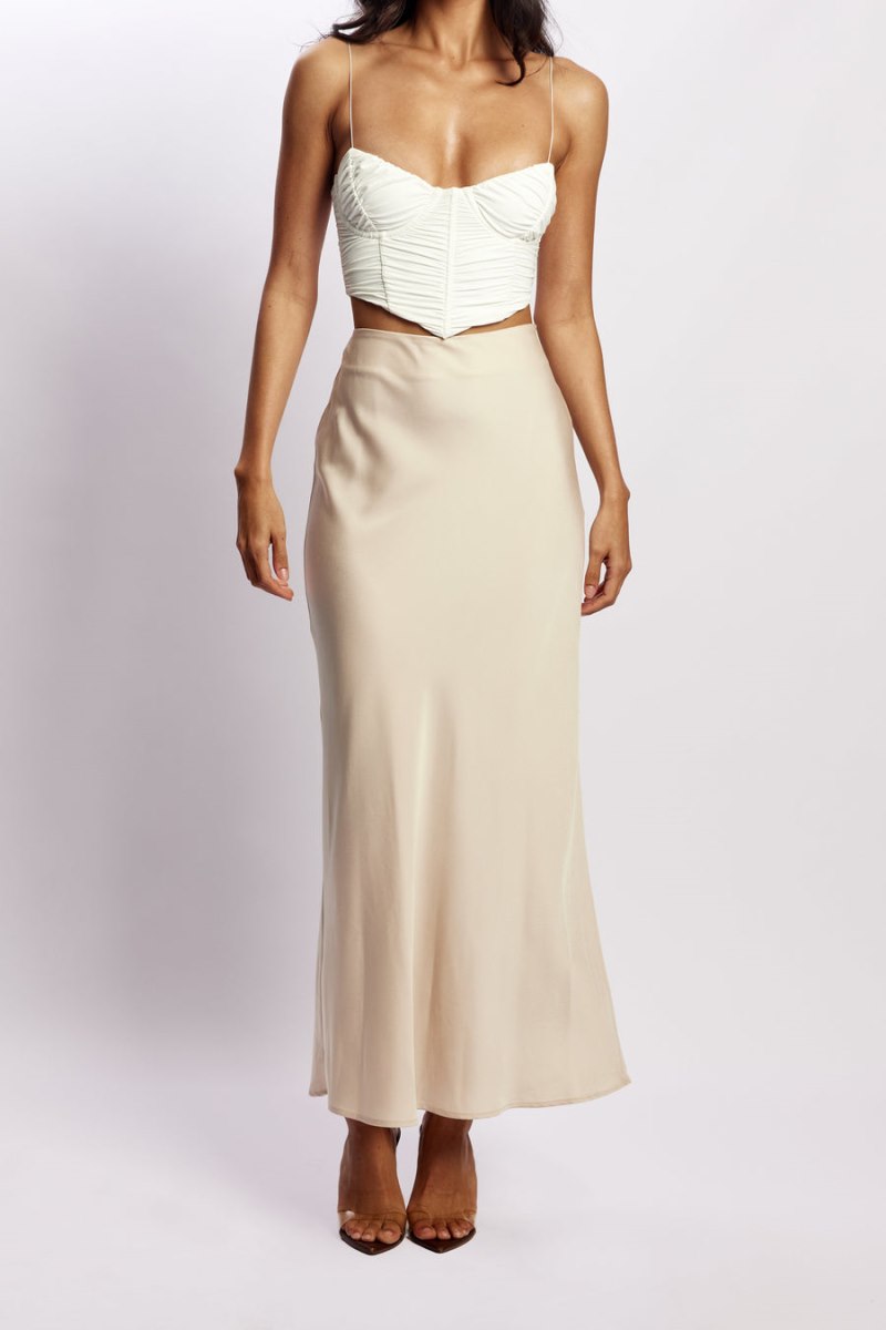 Meshiki Missy Maxi Satin Beige | UCCH2389