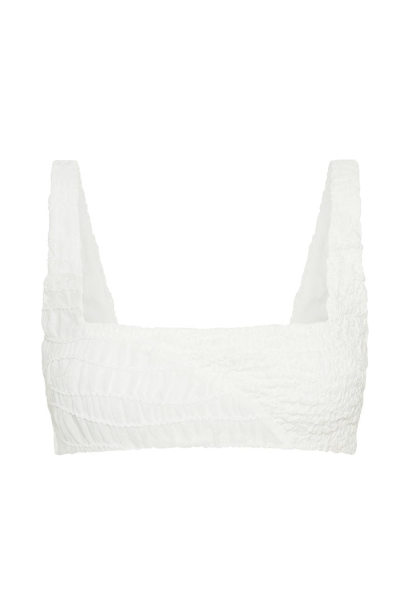 Meshiki Nyah Textured Crop Blancas | QAWW3069