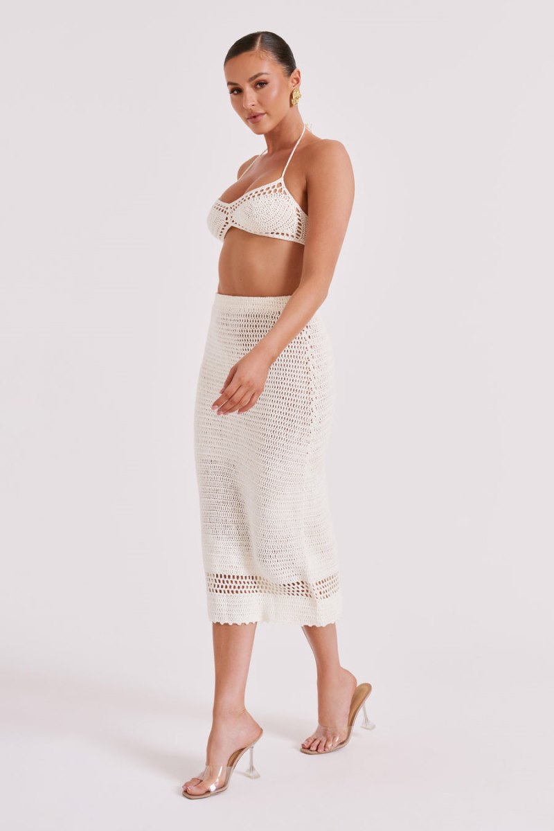 Meshiki Paris Crochet Midi Blancas | KTNE4467