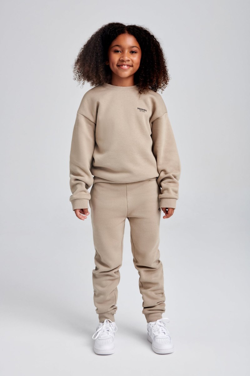 Meshiki Phoenix Kids Unisex Crewneck Marrones | WBTD3024