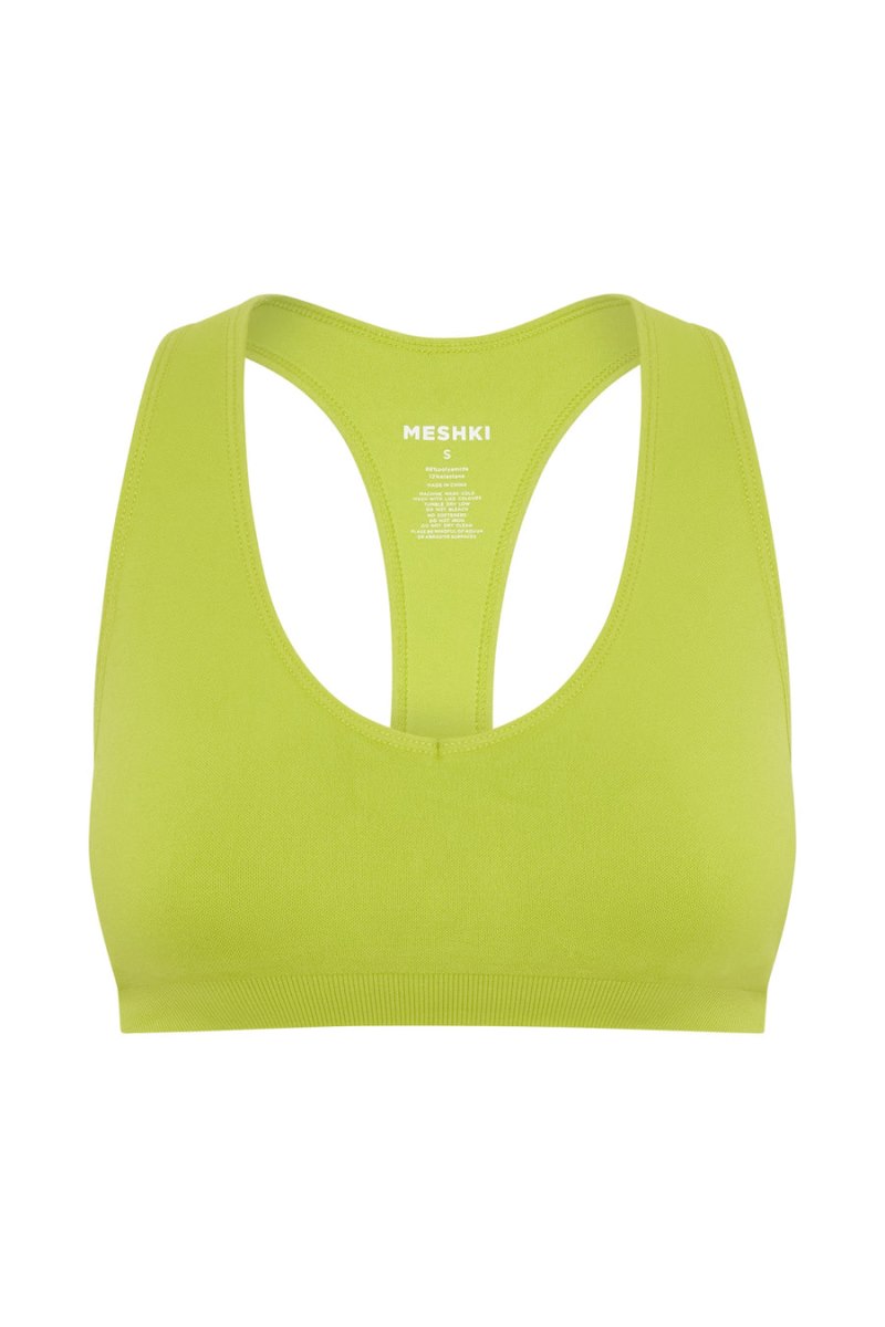 Meshiki Quinn Halter Longline Verde Claro | ZTLD9765