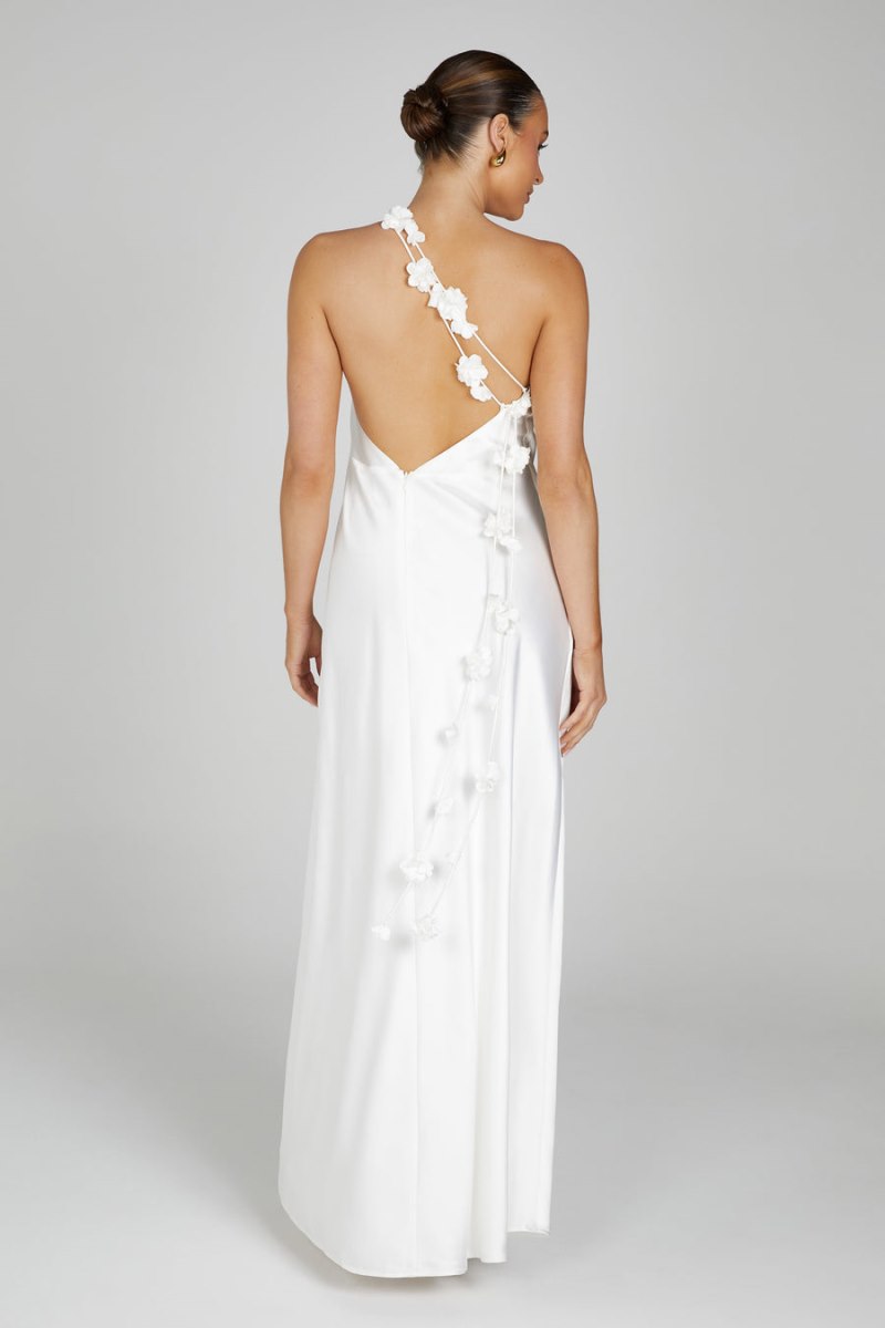 Meshiki Rebecca One Shoulder Rose Blancas | EHPI5609