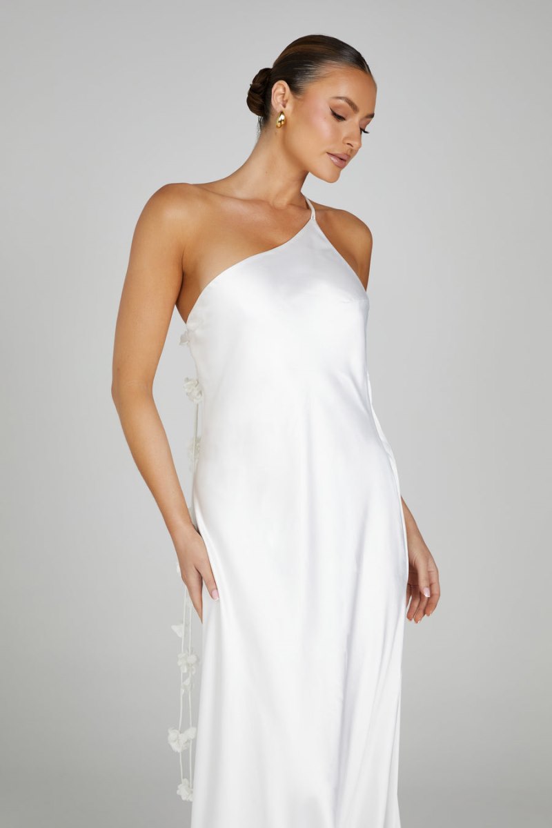 Meshiki Rebecca One Shoulder Rose Blancas | EHPI5609