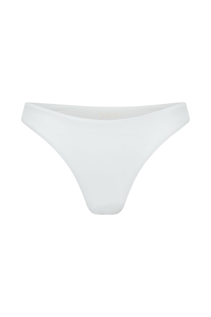 Meshiki Rosie Recycled Nylon Cheeky Cut Bikini Bottoms Blancas | DRVK9182