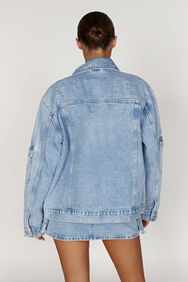 Meshiki Rylee Oversized Denim Azules | NDFY0777