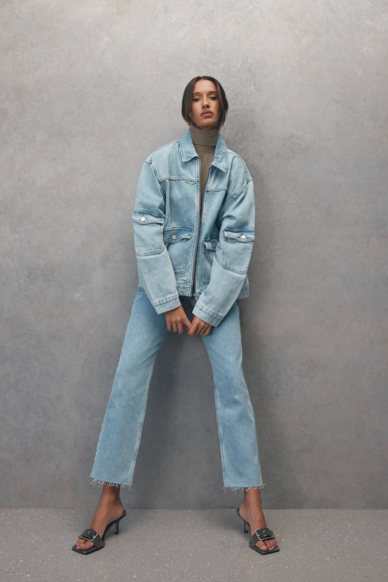 Meshiki Rylee Oversized Denim Azules | NDFY0777