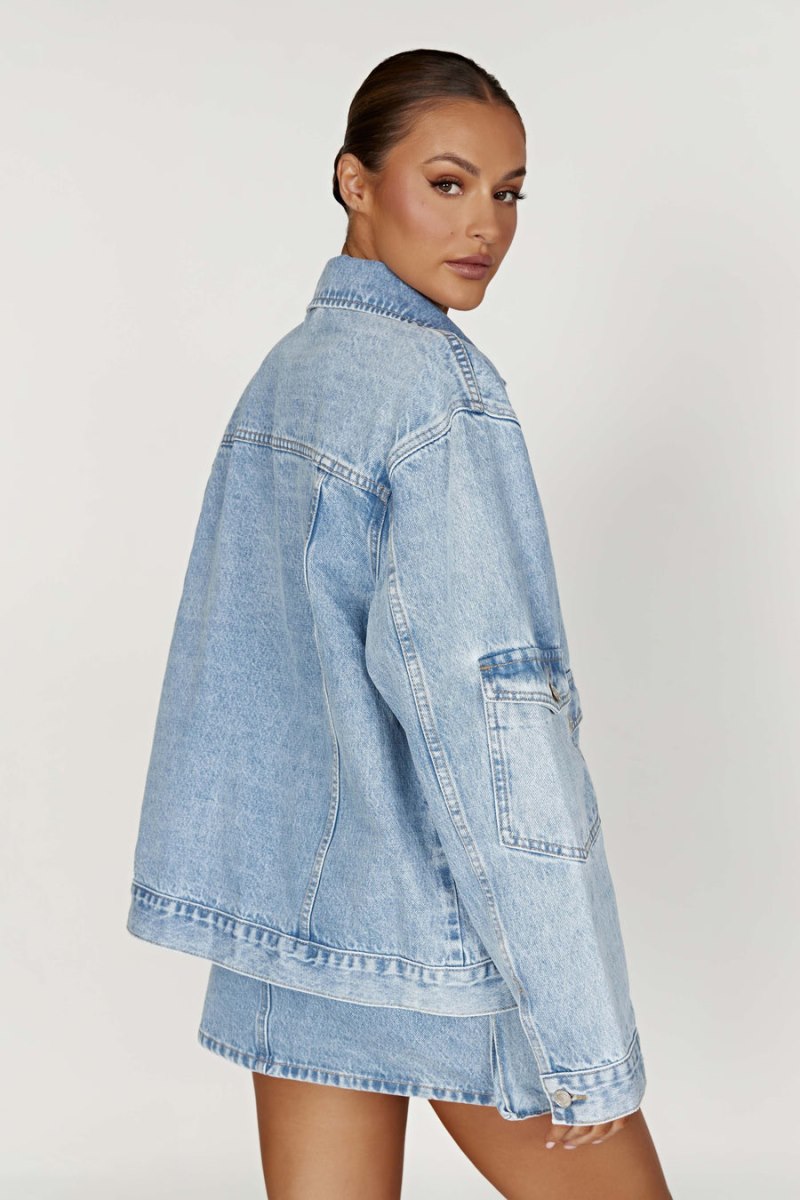 Meshiki Rylee Oversized Denim Azules | NDFY0777