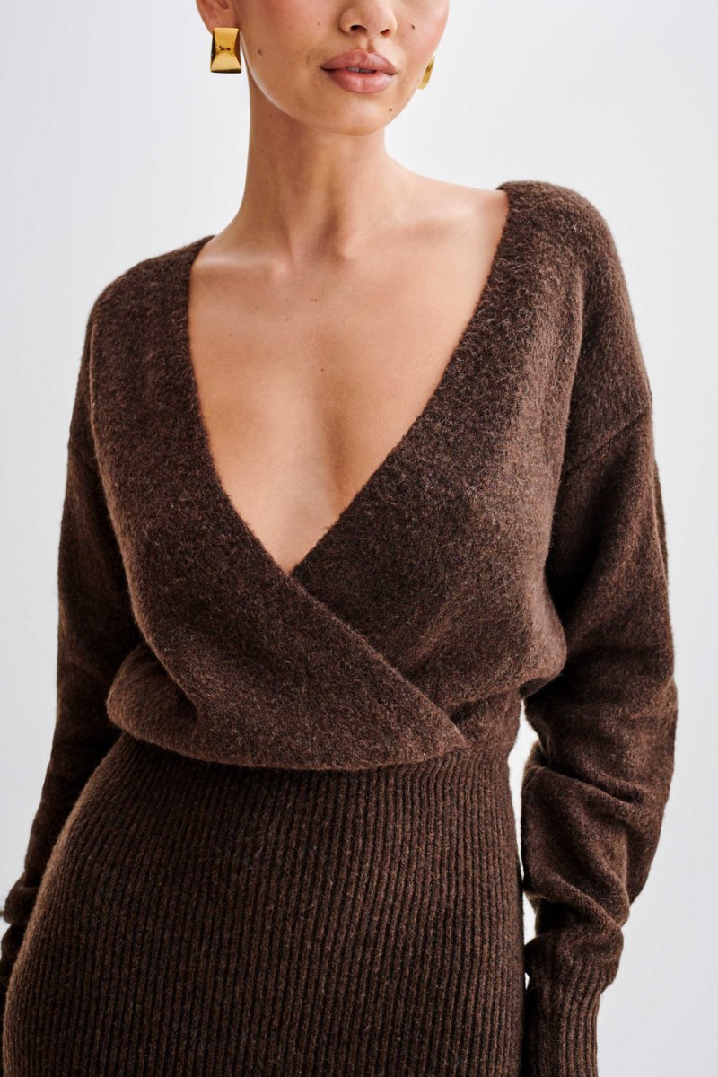 Meshiki Shannon Knit Chocolate | KYXL9789