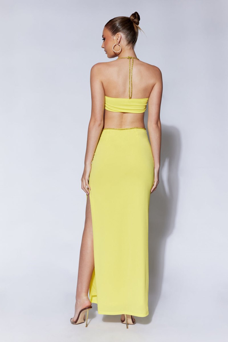 Meshiki Sweeney Diamante Maxi Split Amarillo | IXPI6873