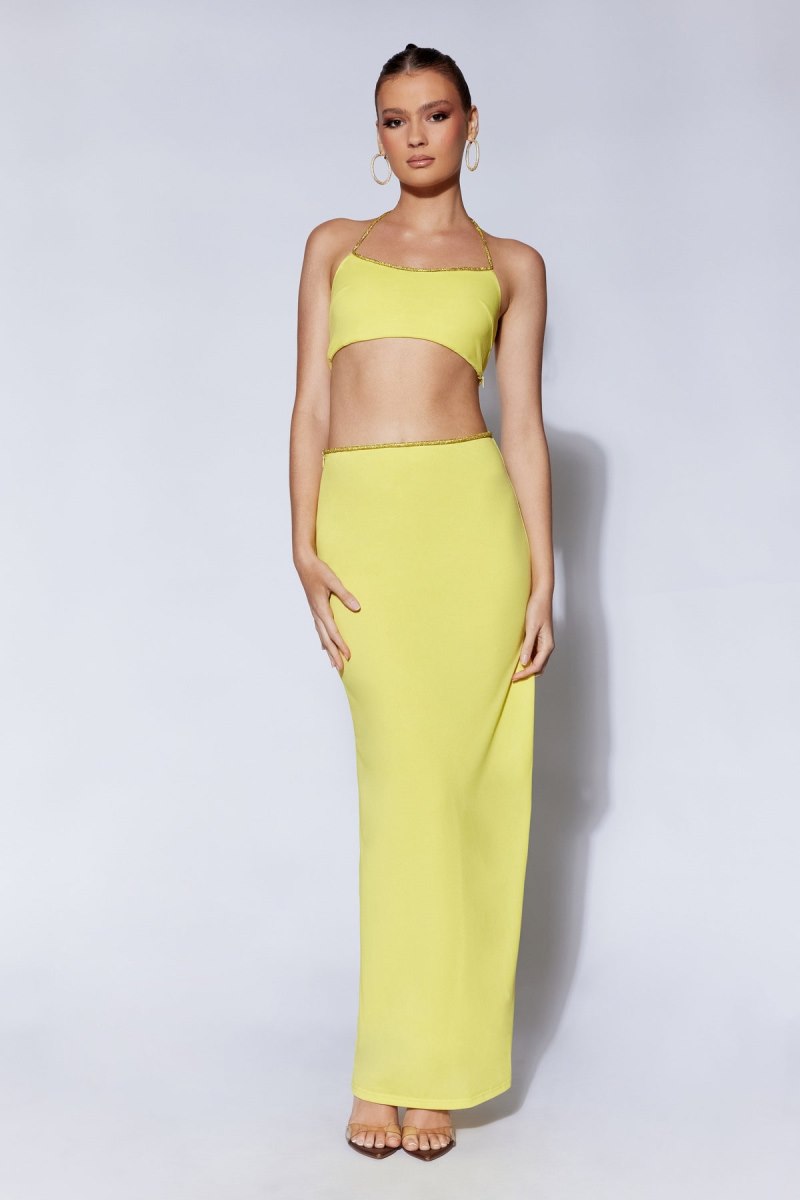 Meshiki Sweeney Diamante Maxi Split Amarillo | IXPI6873