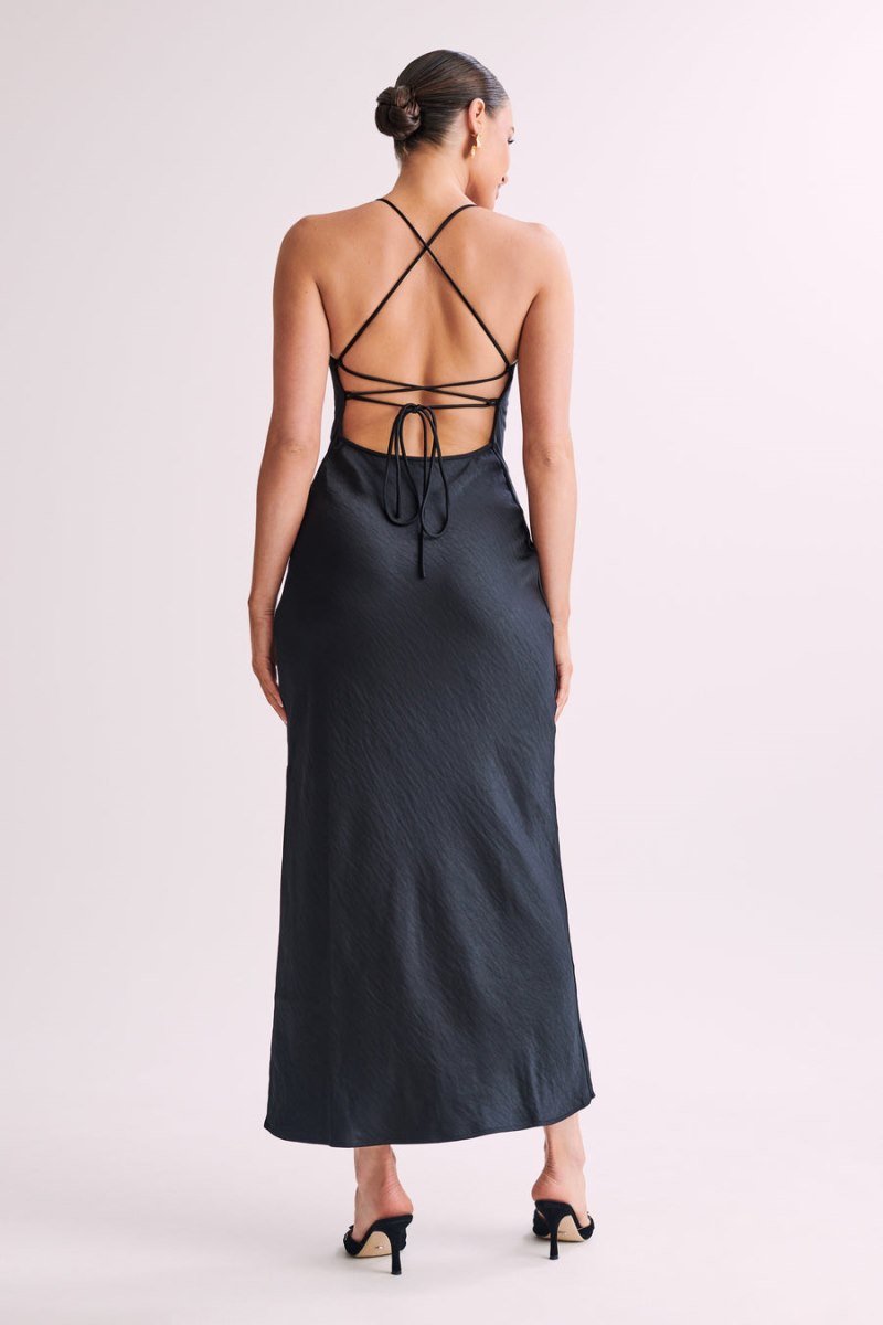 Meshiki Sydney Straight Neck Slip Negras | KLJN6029