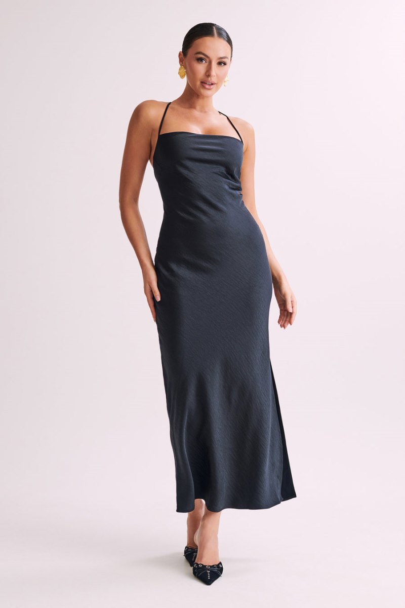 Meshiki Sydney Straight Neck Slip Negras | KLJN6029