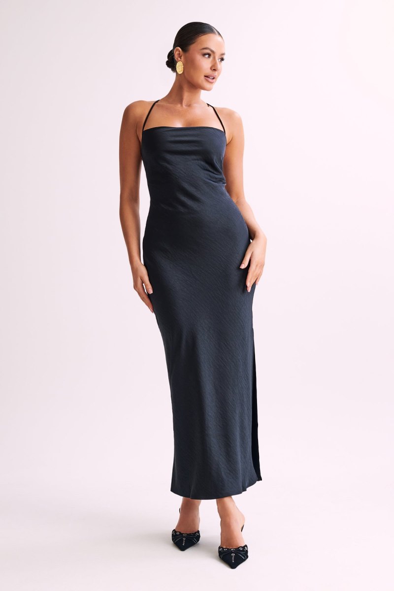 Meshiki Sydney Straight Neck Slip Negras | KLJN6029