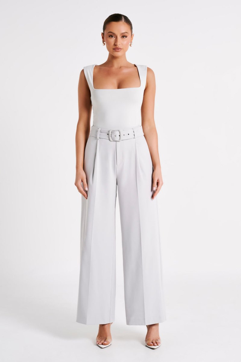 Meshiki Tenley Wide Leg Suiting Gris | XNMX9846