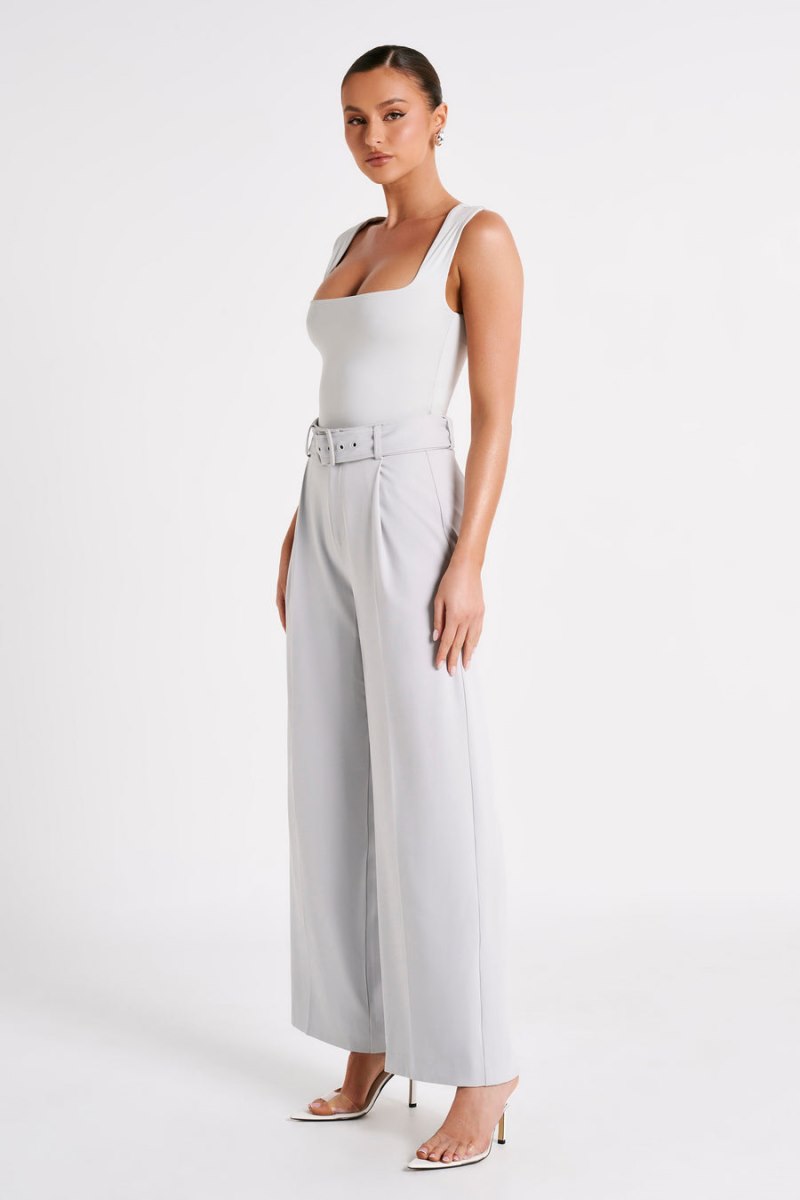 Meshiki Tenley Wide Leg Suiting Gris | XNMX9846