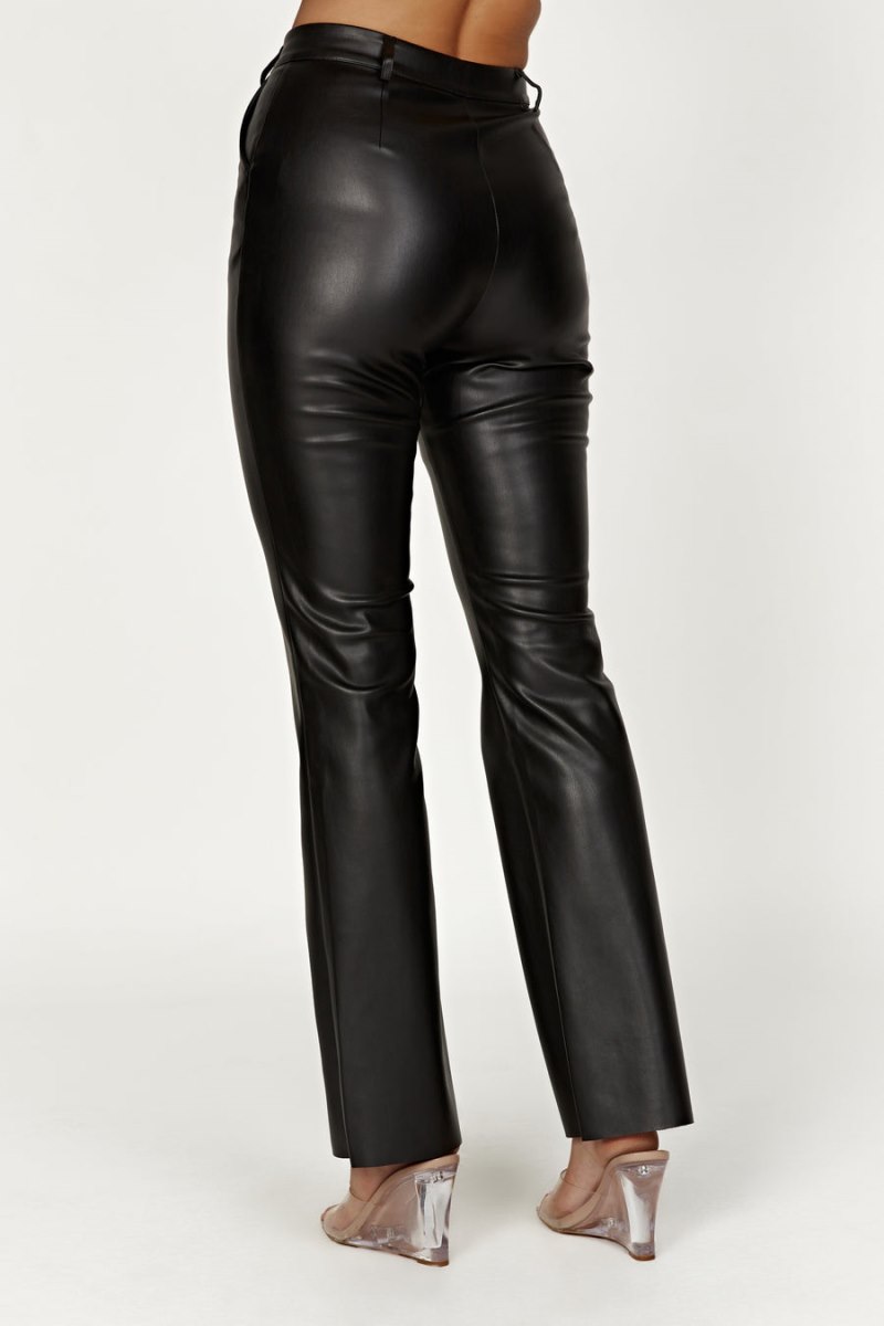 Meshiki Tyra Straight Leg Faux Leather Negras | EEZJ8794