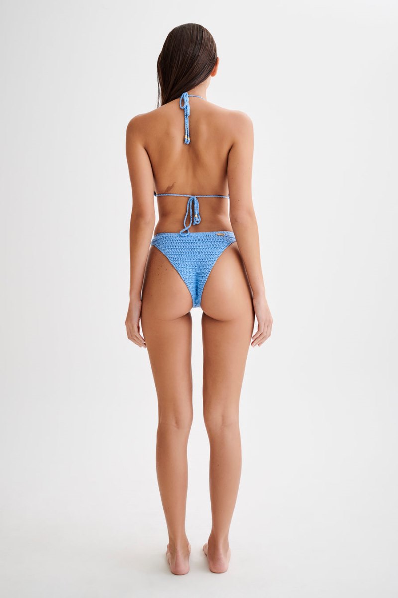 Meshiki Valencia Rose Crochet Bikini Bottom Azules | JFKB2004