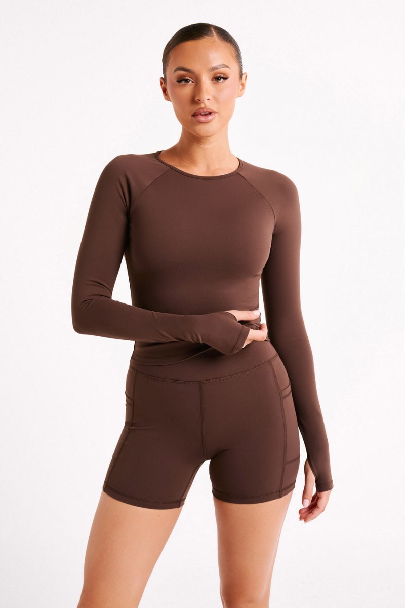 Meshiki Venus Long Sleeve Chocolate Oscuro | NDBB6655