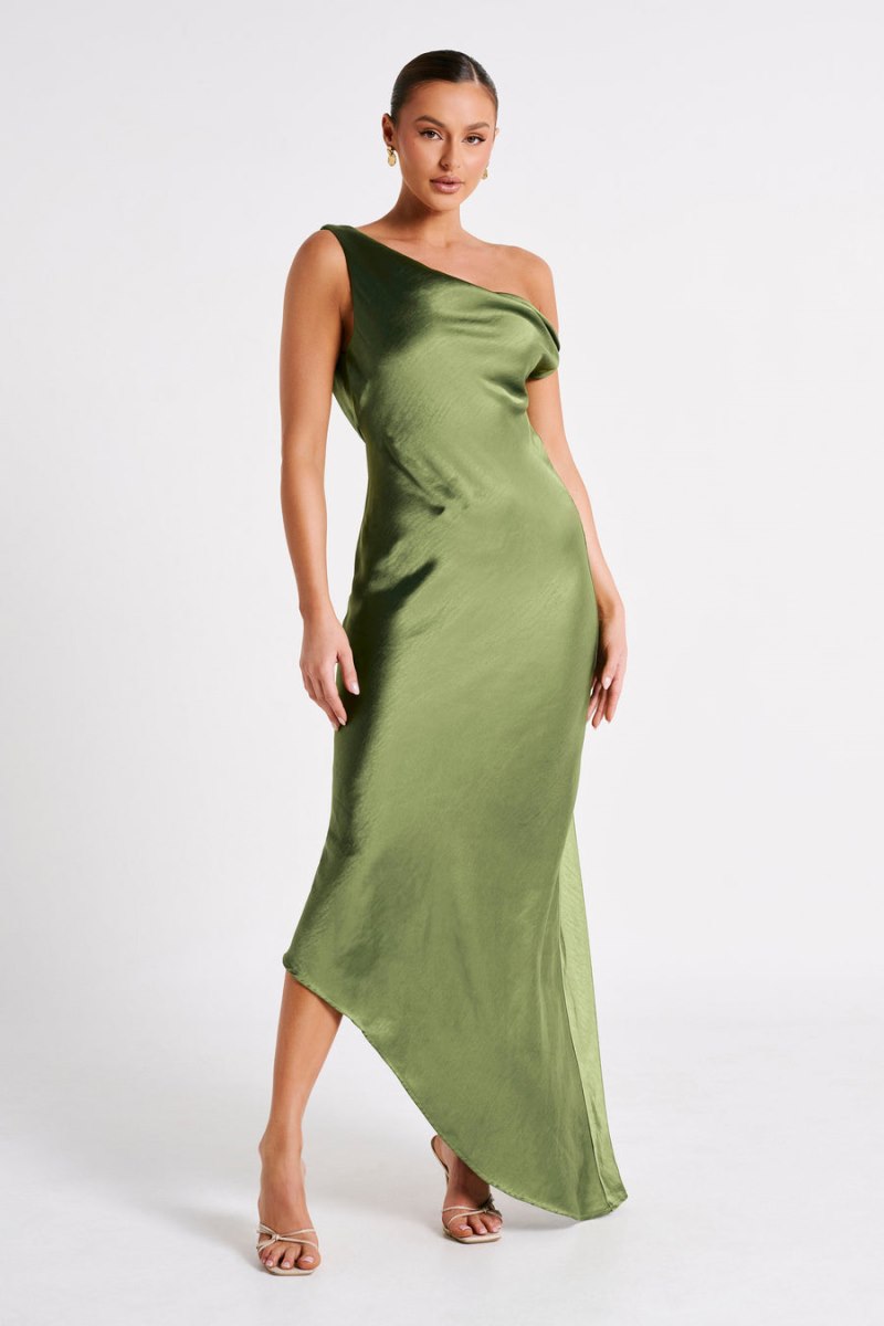 Meshiki Yvette Slip Asymmetrical Hem Verde | VSVD6961