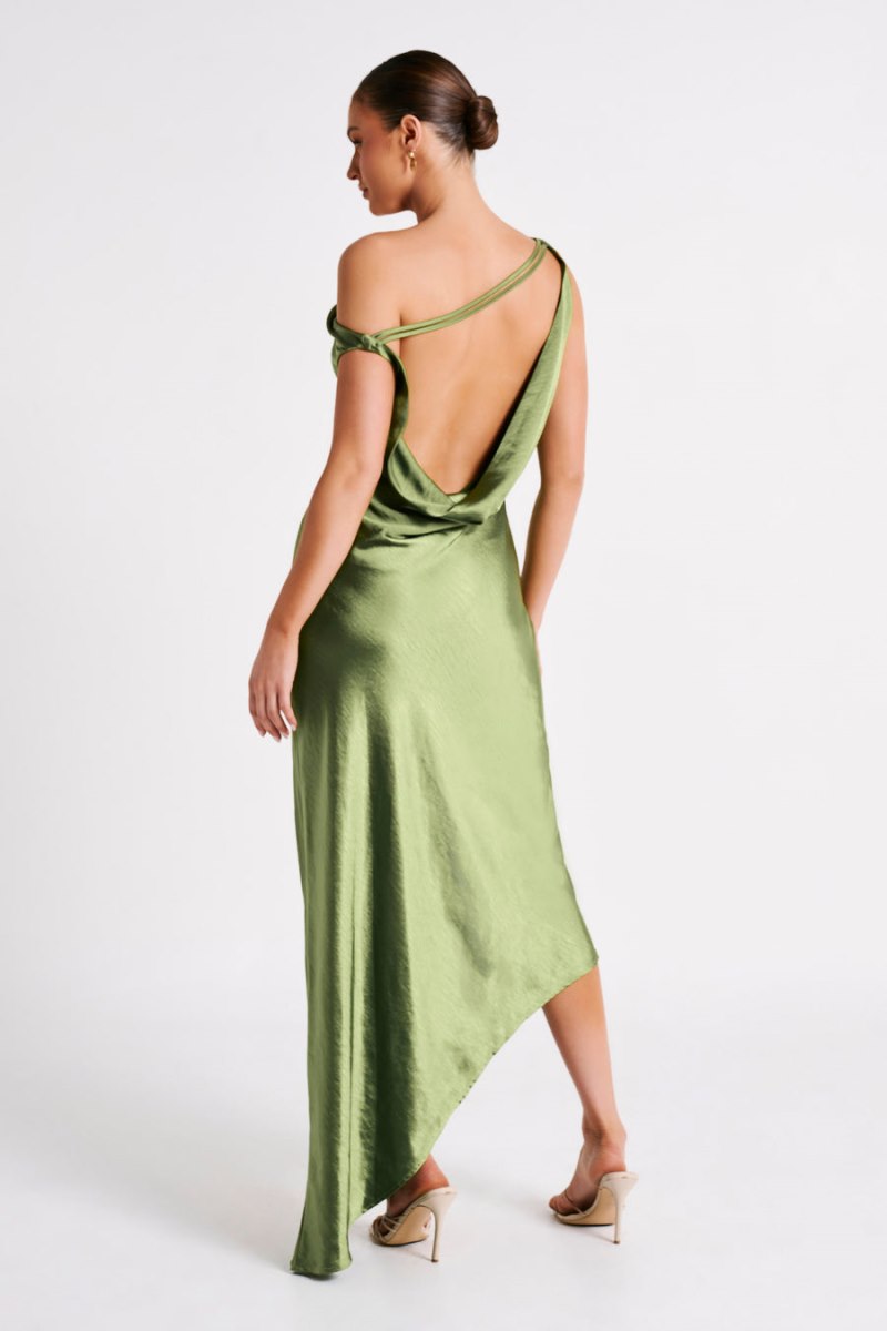 Meshiki Yvette Slip Asymmetrical Hem Verde | VSVD6961