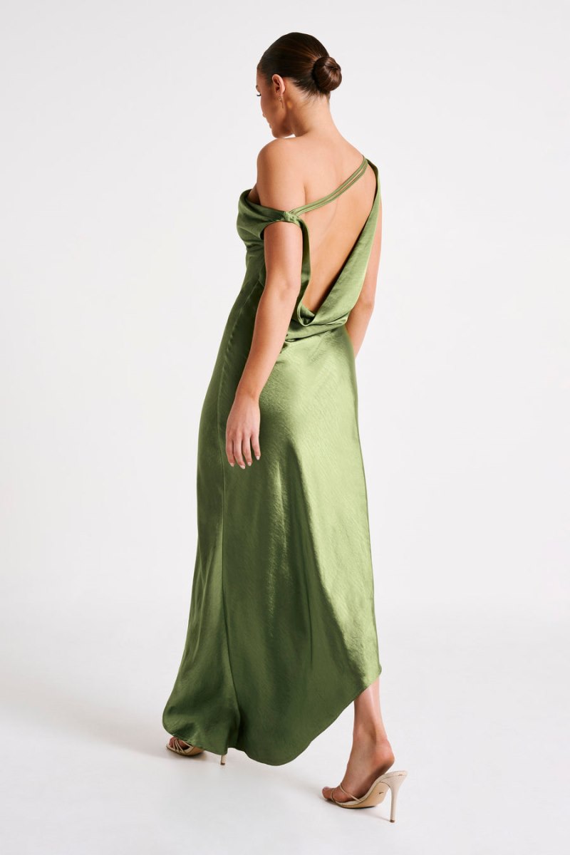 Meshiki Yvette Slip Asymmetrical Hem Verde | VSVD6961