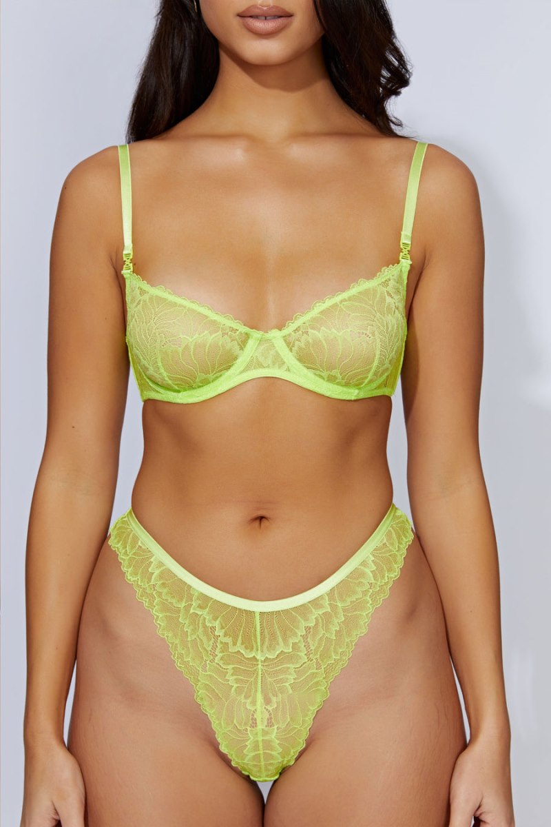 Sujetadores Meshiki Kaia Lace Underwire Verde Claro | OYIF8885